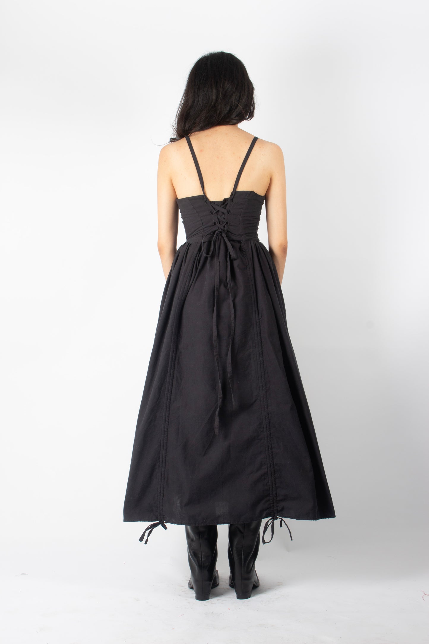 NOIR ADJUSTABLE BOUFFANT DRESS